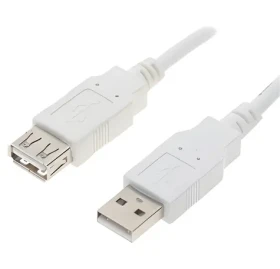 Logo bílá / Prodlužovací kabel USB 2.0 / USB-A samec - USB-A samice / 0,3 m (40610)