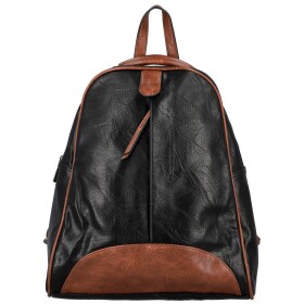 Trendy dámský koženkový kabelko-batůžek Lykos, černý