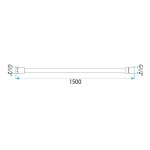 REA - Sprchová hadice proti překroucení Brush Copper 150 cm REA-08031