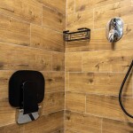 Mereo Sedátko do sprchy, duroplast, černé CSS121B