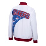 Mitchell & Ness Pánská bunda Philadelphia 76ers NBA 1993-94 Authentic Warm Up - Bílá Velikost: S