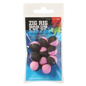 Giants Fishing Pěnové plovoucí boilie Zig Rig Pop-Up 14mm - pink / black 10ks,Giants Fishing Pěnové plovoucí boilie Zig Rig Pop-Up 14mm - pink / black