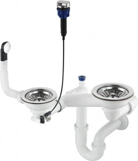 DEANTE - Sifon stainless nerez - Náhradní sifonová sada, 1.5 - and 2 - bowl ZXY_9973