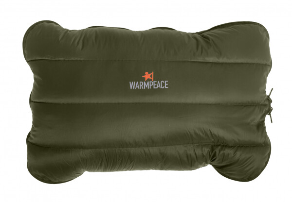 Péřový polštářek Warmpeace Down Pillow Zippered olive