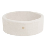 PLUSH NEST PLUSH NEST Suchý bazén kulatý krémový beránek Ø 90 × 30 cm s 200 míčky