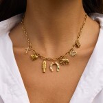 ELENYS Lucky Symbols – pozlacený náhrdelník 18K žluté zlato Délka: 42+5 cm / max. 47 cm