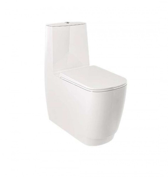 KLUDI - Resa S WC kombi mísa, vario odpad, Rimless, Spiralflush, lesklá bílá 27WCB0143