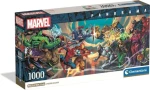 CLEMENTONI Panoramatické puzzle Marvel: Hrdinové vs. padouši