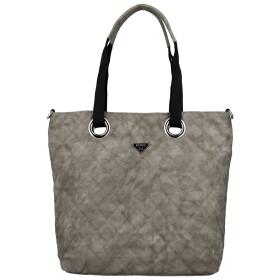 Trendy dámská koženková kabelka na rameno Priscila, šedá