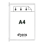 Djois závěsný rámeček s kapsou, A4, otevřený shora, bílý, 10 ks