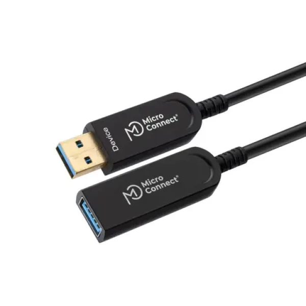 MicroConnect Premium Optic Fiber kabel USB3.0 A (M) - USB3.0 A (F) 15m černá / 5000Mbit/s (USB3.0AAF15AOP)