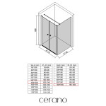 CERANO - Sprchový kout Antelo L - L/P - 6 mm - chrom, transparentní sklo - 100x100 - otočný CER-666577