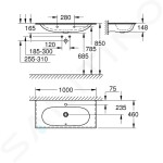 GROHE - Essence Umyvadlo s přepadem 1000x460 mm, PureGuard, alpská bílá 3956600H