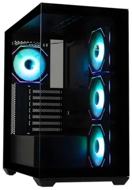 BitFenix CETO Cube černá / PC skříň / ATX / 4x 120mm ARGB / 2x USB 3.0 + USB-C / bez zdroje / tvrzené sklo (BFC-CET-300-KKGSK-4A)