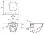 ALCADRAIN Sádromodul - předstěnový instalační systém s bílým/ chrom tlačítkem M1720-1 + WC CERSANIT CLEANON CITY AM101/1120 M1720-1 CI1