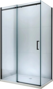 MEXEN/S - OMEGA sprchový kout 130x90, transparent, černá 825-130-090-70-00