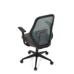 Židle kancelářská, látka zelená, houpací mechanismus, kolečka pro tvrdé povrchy