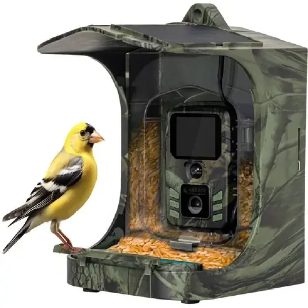 EVOLVEO StrongVision BirdFeeder Chytré krmítko pro ptáky s kamerou a solárním panelem (CAM-BF)