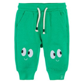 Sportovní kalhoty s aplikací- zelené - 86 GREEN