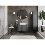 MEXEN/S - Orio koupelnová skříňka pod umyvadlo 80 cm s deskou, 1 šuplík, grafit mat 91A10-08047-1-BFC66