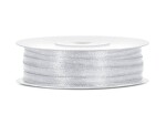 PartyDeco PartyDeco Stříbrná stuha 3 mm x 50 m (1 ks)
