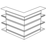 Hager GLT5010 parapetní lišta montážní elektroinstalační krabice (d x š) 71 mm x 64 mm 1 ks šedobílá (RAL 7035)