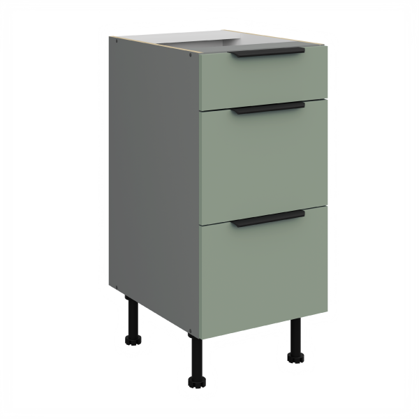 Spodní skříňka Aria ANT 40 D 3S BB - Premium Box Barva korpusu: Antracit, Barva dvířek: SA - Aquamarine AFM