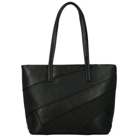 Módní dámská koženková kabelka na rameno Avery, černá