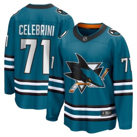 Fanatics Pánský dres San Jose Sharks NHL Macklin Celebrini #71 Breakaway Alternate Jersey Velikost: 3XL, Distribuce: USA