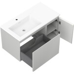 MEXEN/S - Orio koupelnová skříňka 90 cm s umyvadlem Otis levá, 1S, 1D, šedá mat/bílá mat 91A13-09047-3-BBFF62-W18L01