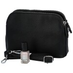 Pevná malá dámská koženková crossbody Rompo, černá