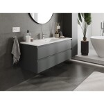 MEXEN/S - Orio koupelnová skříňka 120 cm s umyvadlem Otis, 2 zásuvky, grafit mat/bílá mat 91A10-12047-2-BFF66-W18M01