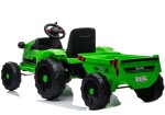 Mamido Dětský elektrický traktor s vlečkou T1 zelený