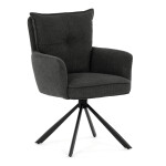 Jídelní židle, šedá, manšestrová látka, HC-X1128 GREY2
