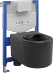 MEXEN/S - WC předstěnová instalační sada Fenix XS-F s mísou WC Sofia, černá mat 6803354XX85