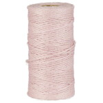 IB LAURSEN Jutový provázek Light Pink 100 m, růžová barva, textil