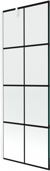 MEXEN/S - Next vanová zástěna FIX 70x150, černý dekor, bílá 895-070-000-00-77-20