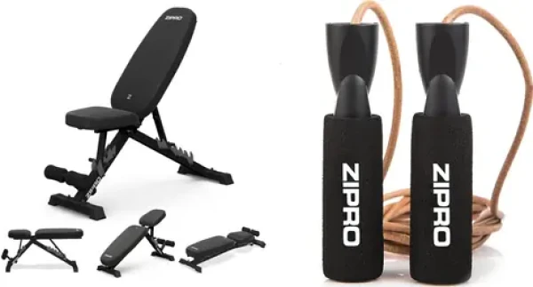 Zipro Jacked Posilovací lavice + švihadlo / nosnost uživatele 120 kg / celková nosnost lavice 230 kg (8426539)