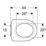 GEBERIT - Selnova Comfort Bezbariérové WC sedátko bez poklopu, bílá 500.340.01.1