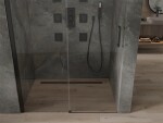 MEXEN - Omega posuvné sprchové dveře 110, transparent, černá se sadou pro niku 825-110-000-70-00
