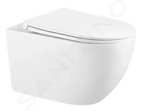 Kielle Závěsné WC se sedátkem SoftClose, Rimless, bílá 30115002