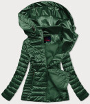 Zelená dámská bunda kapucí (2021-11) odcienie zieleni