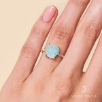 Royal Fashion prsten 14k zlato Vermeil GU-DR15554R-YELLOWGOLD-AQUAMARINE-TOPAZ Velikost: 6 (EU: 51-53)