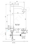 IDEAL STANDARD - CeraLine Umyvadlová baterie s výpustí, černá BC194XG