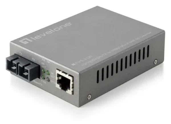 LevelOne WebSmart mediakonvertor RJ45-SC / Mediakonvertor / RJ45 - SC (SM) / 20 km / 1310 nm (FVS-3120)