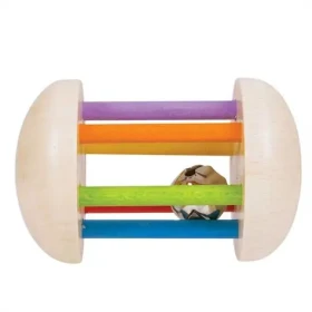 Bigjigs Baby Chrastítko rolnička v duhové kleci / od 0 let (BB122)