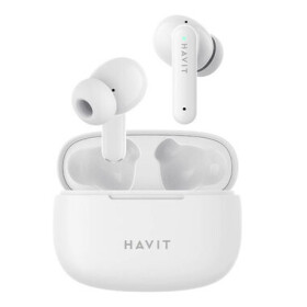 Havit TW967W bílá / Bezdrátová sluchátka do uší / mikrofon / Bluetooth 5.1 / nabíjecí pouzdro / až 5 h (TW967W)