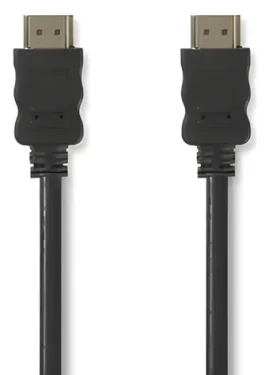 Nedis High Speed HDMI 1 m černá / Kabel HDMI / 4K 30 Hz / ARC / 10,2 Gbps / Ethernet (CVGT34000BK10)
