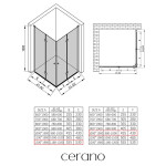 CERANO - Sprchový kout Volpe Duo L/P - 6 mm - chrom, transparentní sklo - 120x100x190 - zalamovací CER-669601