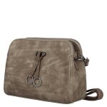 Stylová dámská crossbody kabelka Nikola, béžovo-šedá